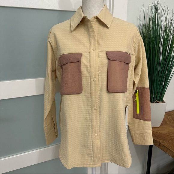 Lululemon Grid Fleece Hiking OverShirt SZ 4 Prosecco/Pink Clay Granola Girl NWT - Picture 4 of 12